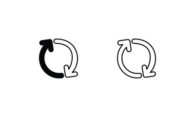 Synchronize  vector icon stock illustration