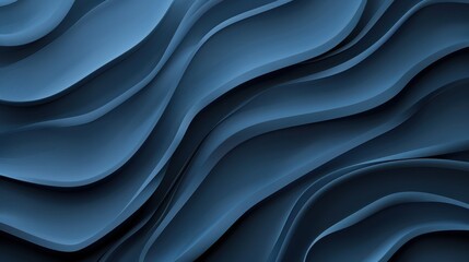 Obraz premium Futuristic Dark Blue Gradient Waves, an abstract digital backdrop featuring smooth flowing waves, textured grain, ideal for modern designs and creative projects with ample copy space.