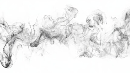 Fototapeta premium Abstract Smoke Pattern on White Background