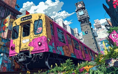 Vintage Collage of Countryside Road, Buildings, and Handwritten Notes