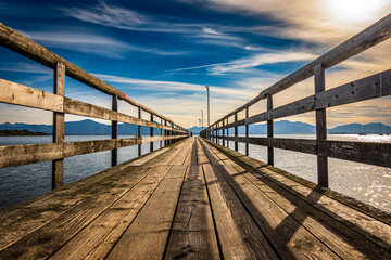 Fototapeta premium landscape at the chiemsee lake