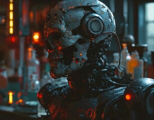 Fototapeta premium Cyberpunk robot