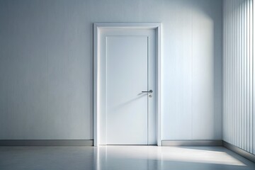 Elegant Closed White Door in Modern Interior for Product Photography