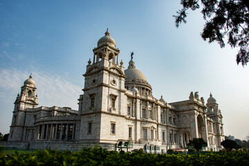 Obraz premium Iconic Victoria Memorial in Kolkata on a Clear Day
