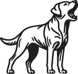 Labrador rottweiler dog vector