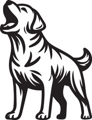 Labrador rottweiler dog vector