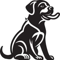 Labrador rottweiler dog vector