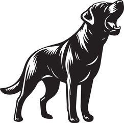 Labrador rottweiler dog vector
