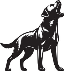 Labrador rottweiler dog vector