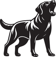 Labrador rottweiler dog vector