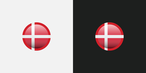 Denmark Flag Circle National Flag	