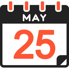 25 May Vector Icon Design