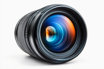 aperture isolated on white: Professional digital camera zoom lens, aperture eye, aperture camera, aperture lens 