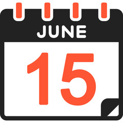 15 June Vector Icon Design