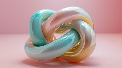 Abstract shapes in a colorful composition. AI.