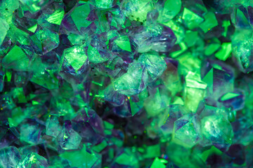 Aquamarine crystal mineral stone. Gems. Mineral crystals in the natural environment. Texture of precious and semiprecious stones. shiny surface of precious stone