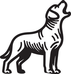Bull dog vector in black and white