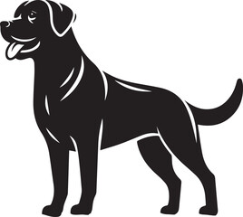 Bull dog vector in black and white