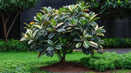 Obraz premium Vibrant Tree in Urban Landscape