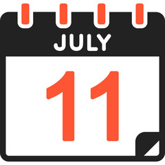 11 July Vector Icon Design