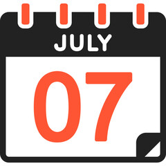 7 July Vector Icon Design