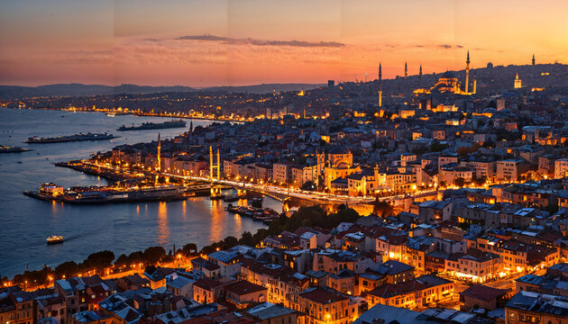 Coucher de soleil sur Istanbul