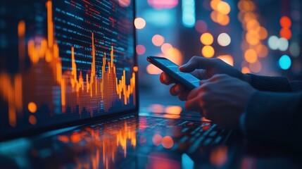 Analyzing data on a mobile device with graph display