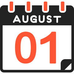 1 August Vector Icon Design
