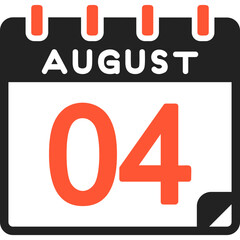 4 August Vector Icon Design