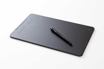白背景にペンタブレット
