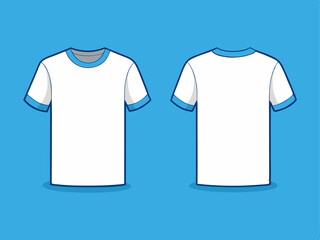 Realistic Vector TShirt Mockup Front and Back View