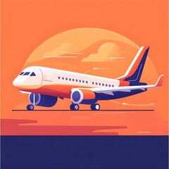 Airplane Taking Off Illustration