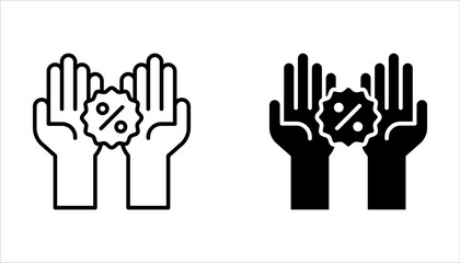 Discount icon set. Discount tags sign on white background