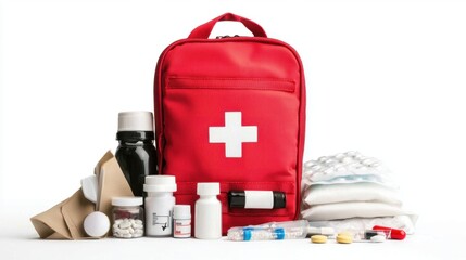 Comprehensive portable first aid station for emergency preparedness and health safety on a wide-scale deployment