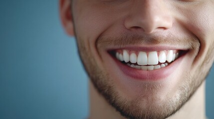 Fototapeta premium Close-up of a captivating smile showcasing bright teeth.