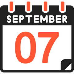 7 September Vector Icon Design