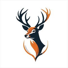Colorful Deer vector design, Deer Illustration vector design, Deer logo, icon Design