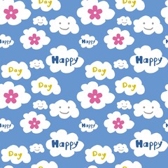 seamless pattern with clouds