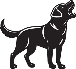 Bull dog vector in black and white