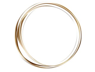 Minimalist Circular Frame with Elegant Thin Lines on White Background