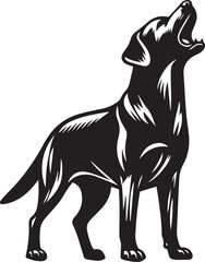 Bull dog vector in black and white