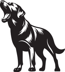 Bull dog vector in black and white