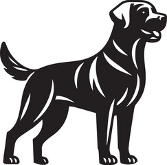 Bull dog vector in black and white