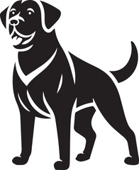 Bull dog vector in black and white