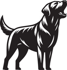 Bull dog vector in black and white