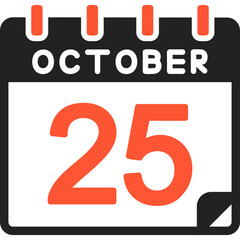 25 October Vector Icon Design