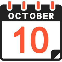 10 October Vector Icon Design