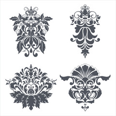 Four Elegant Floral Damask Designs for Timeless Style