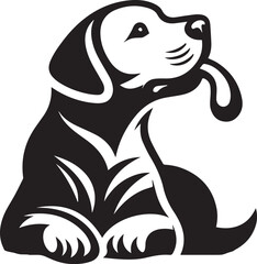 Bull dog vector in black and white