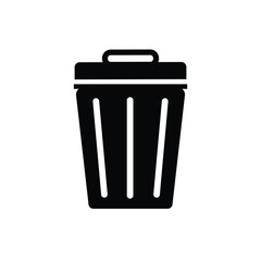 Recycle trash bin icon. trash bins cans icon symbol.